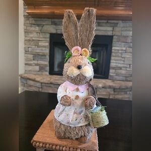 Ms Easter Bunny with Floral Dress and Basket-NWT